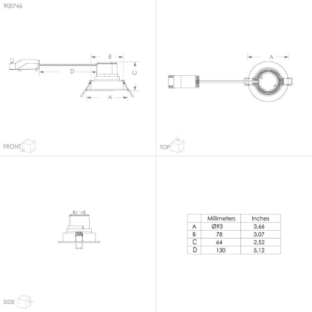 Встраиваемый ветильник 3шт Eglo SALICETO 900746