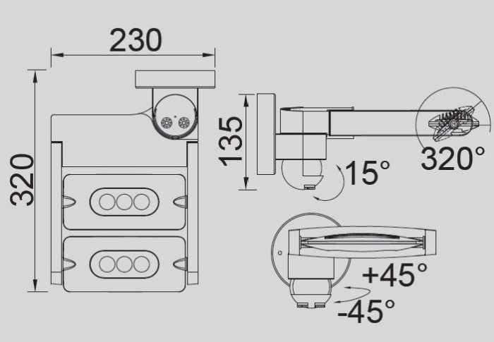 Настенный светильник с датчиком движения уличный светодиодный IP54 Oasis Light W6144S-2-PIR Gr_OL