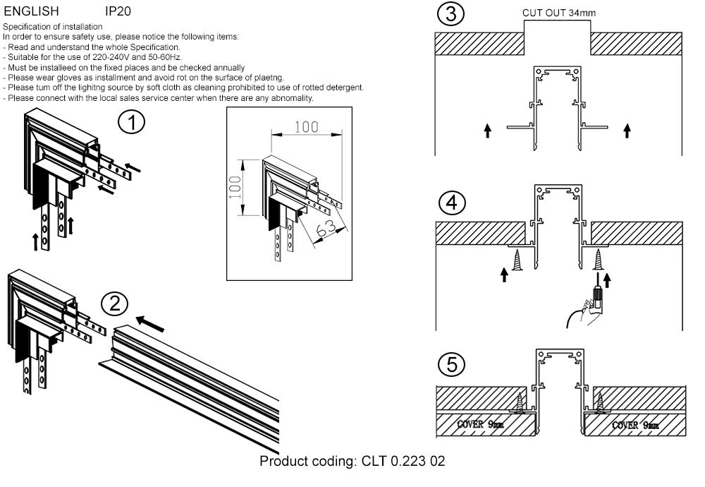 Внутренний соединитель угловой для встраиваемого магнитного шинопровода Crystal Lux CLT 0.223 02 BL_CR