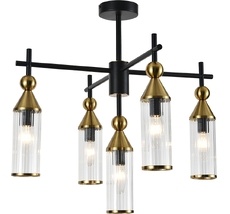 Потолочная люстра на штанге (13037/5R Black) Indigo V000527