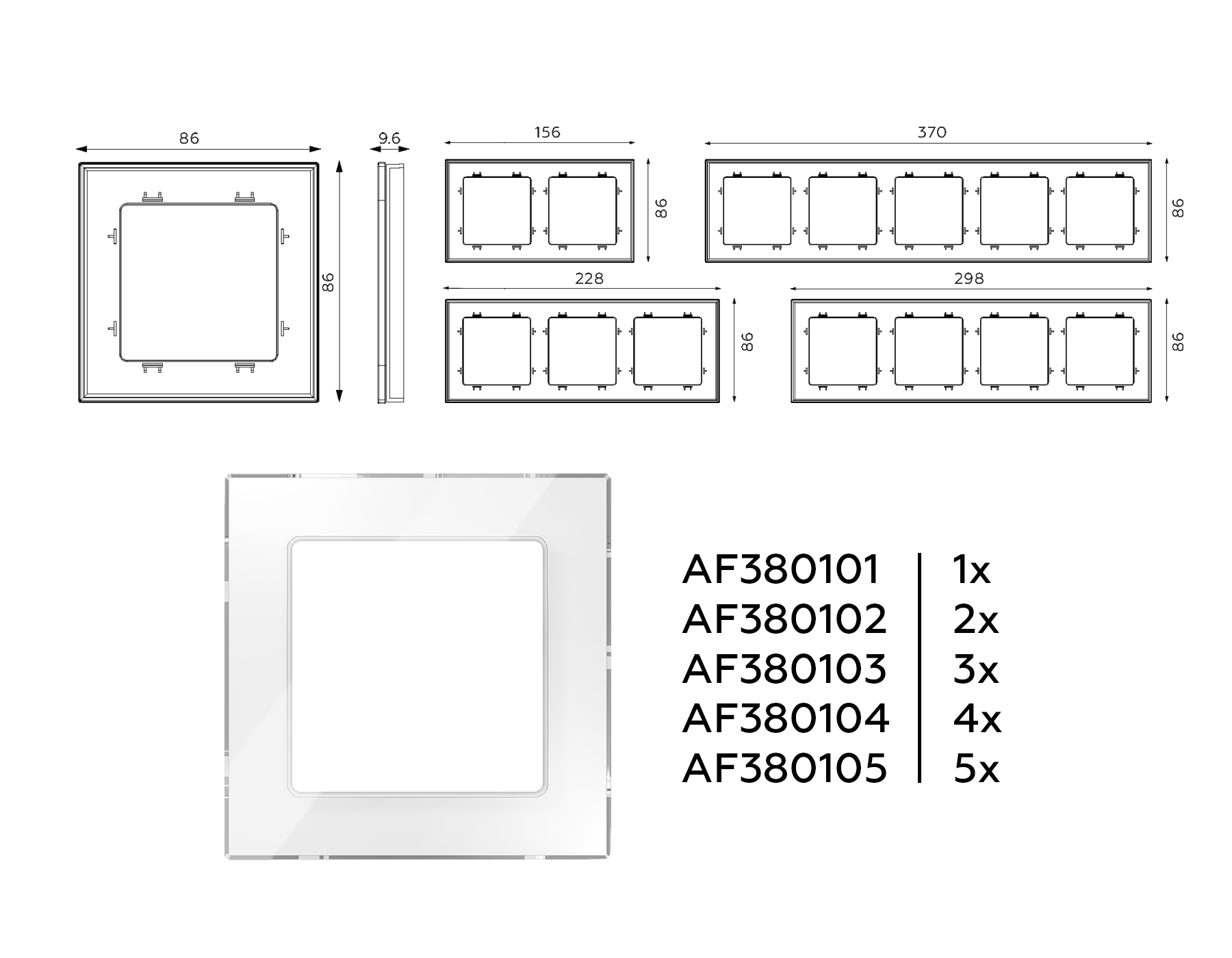 Рамка Ambrella Volt ALFA Platos AF330102_AMB