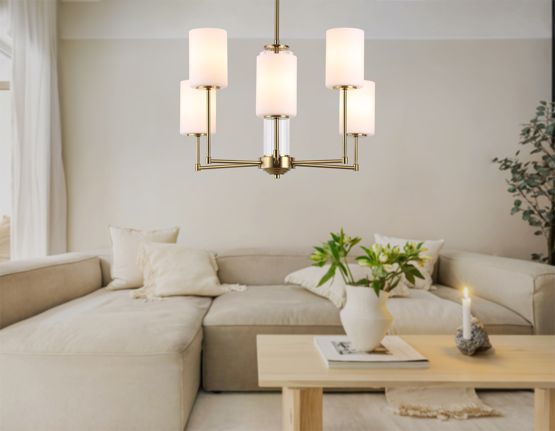 Подвесная люстра на штанге Ambrella Light HIGH LIGHT Modern LH56215_AMB