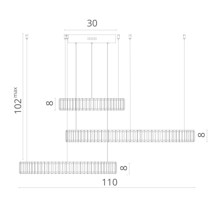 Подвесной светильник Divinare RENATA 1135/02 SP-90_DI