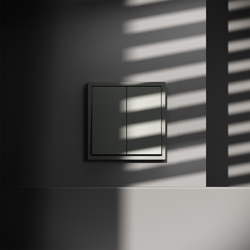 Выключатель встраиваемый VOLTUM S70 двухклавишный 10А VLS020106