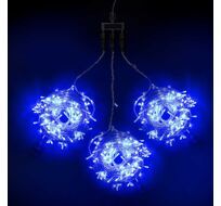 Комплект 3 Синих Нити по 20м c Контроллером, 600 LED, Провод Прозрачный Силикон, IP65 KDD600C-10-1B