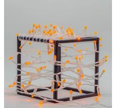 Гирлянда Нить с Колпачком 10м Оранжевая 24В, 100 LED, Провод Прозрачный ПВх, IP65 LTC PST100CAP-10-1OR