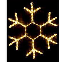 Светодиодная Снежинка 0,7м Тепло-Белая, Дюралайт на Металлическом Каркасе, IP54 LC-13044