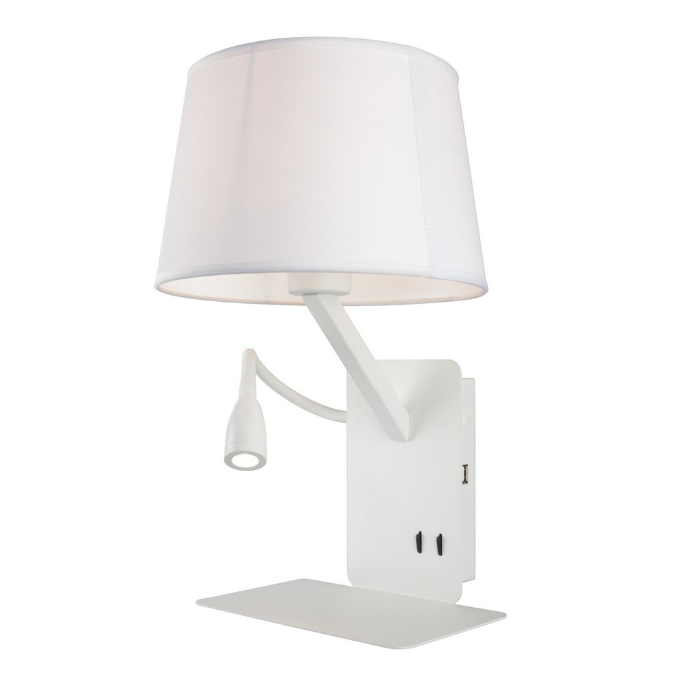 Бра на гибкой ножке для чтения с полкой Omnilux OML-62801-02