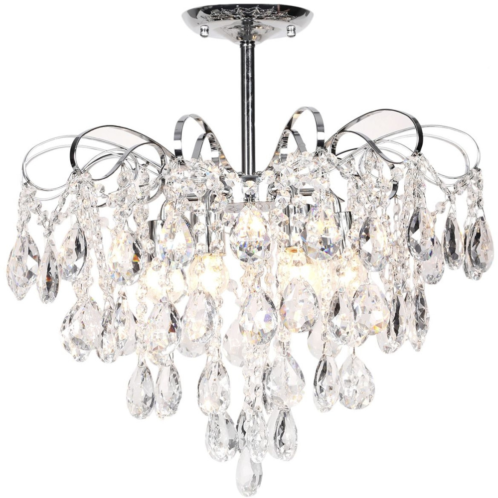 Потолочная люстра хрустальная на штанге Е27*60W Escada 682/6PL Chrome_ESC