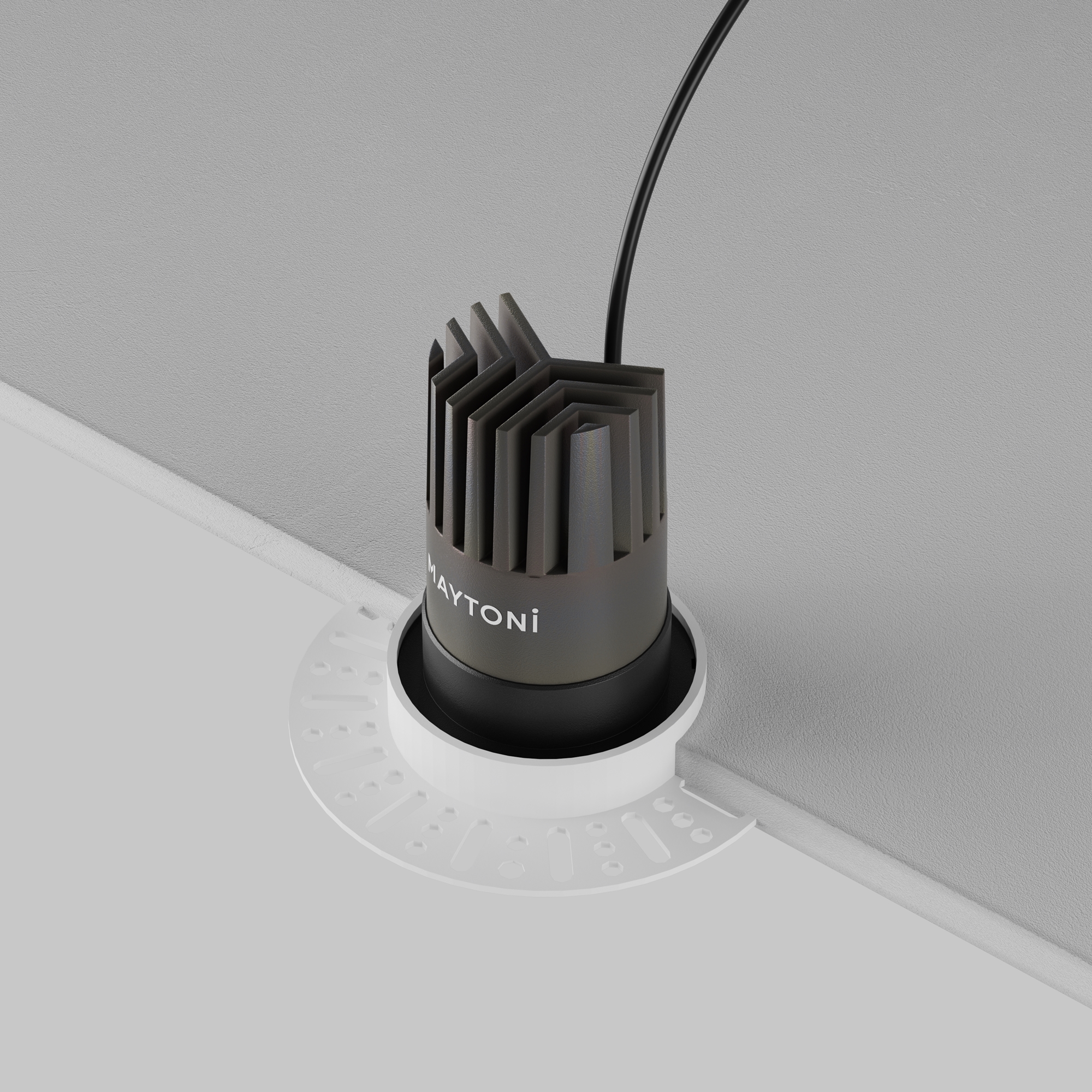 Встраиваемый светильник Maytoni Dip DL124-10W-3K-TRS-B_MY