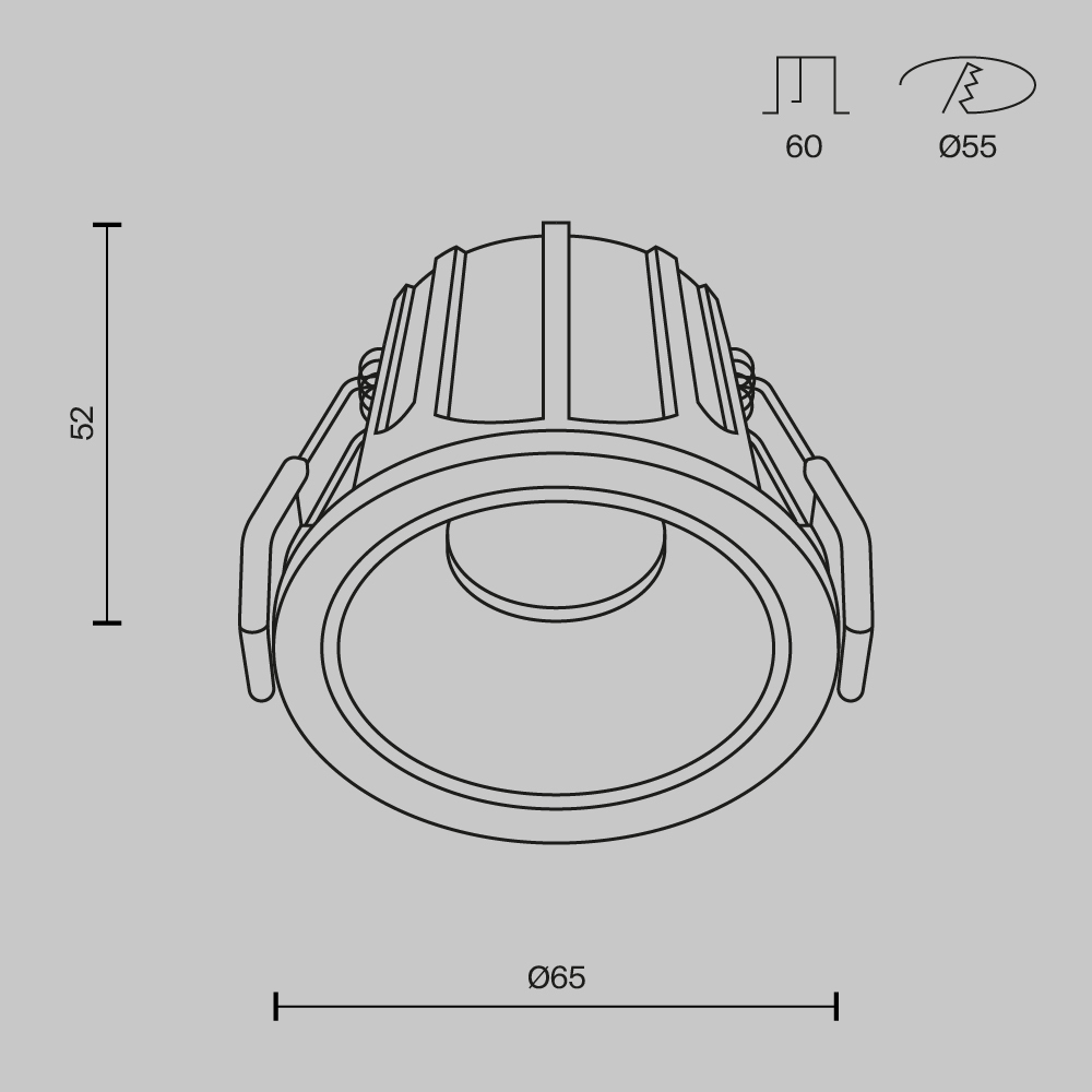 Встраиваемый светильник Maytoni Technical Alfa LED DL043-01-10W3K-D-RD-WB_MY