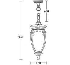 Уличный светильник подвесной IP44 Oasis Light 86205 Gb_OL
