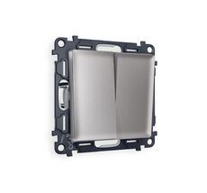 Выключатель двухклавишный проходной Ambrella Volt ALFA QUANT MA503020_AMB