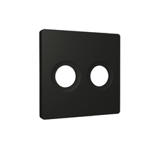 Лицевая панель ALFA для TV двойной розетки QUANT Ambrella Volt AP8133_AMB