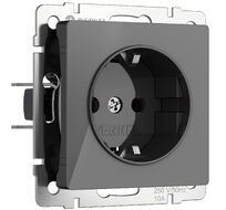 Розетка с заземлением и шторками Werkel a064091_WR