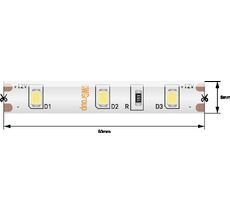 Лента со скотчем 3М светодиодная стандарт 2835, 60 LED/м, 4,8 Вт/м, 12В, IP65, Цвет: Холодный белый 00-00009697_SW