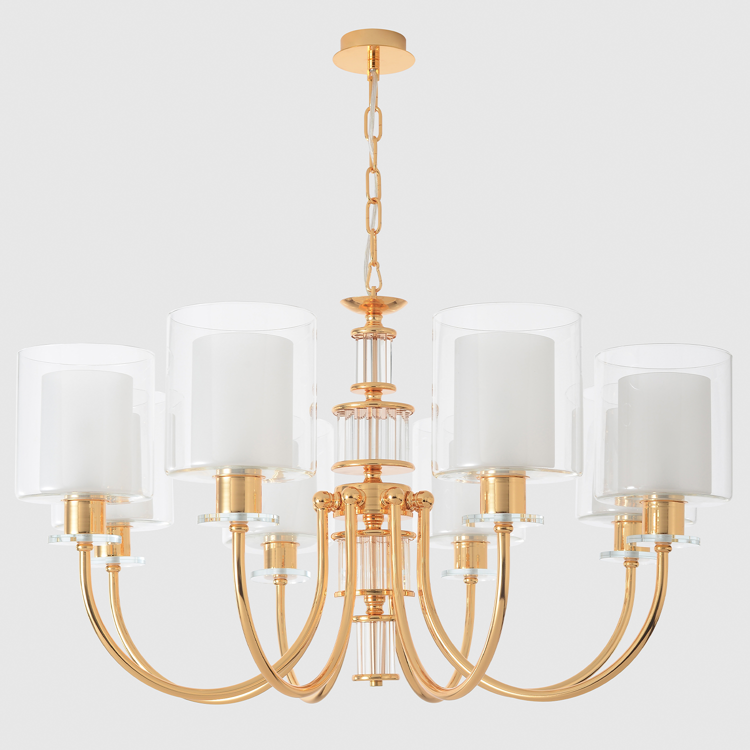 Подвесная люстра Crystal Lux ELENA ELENA SP8 GOLD_CR