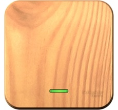 Выключатель накладной одноклавишный с подсветкой (ясень) Systeme Electric BLNVA106115