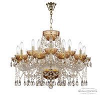 Хрустальная люстра Bohemia Ivele Crystal 5413/10+5/240 G Amber/M-1G_BI