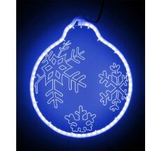 Светодиодная Фигура Шар 30 x 30 см Синяя, Гибкий Неон и Акрилайт, IP54 HFS2-2B