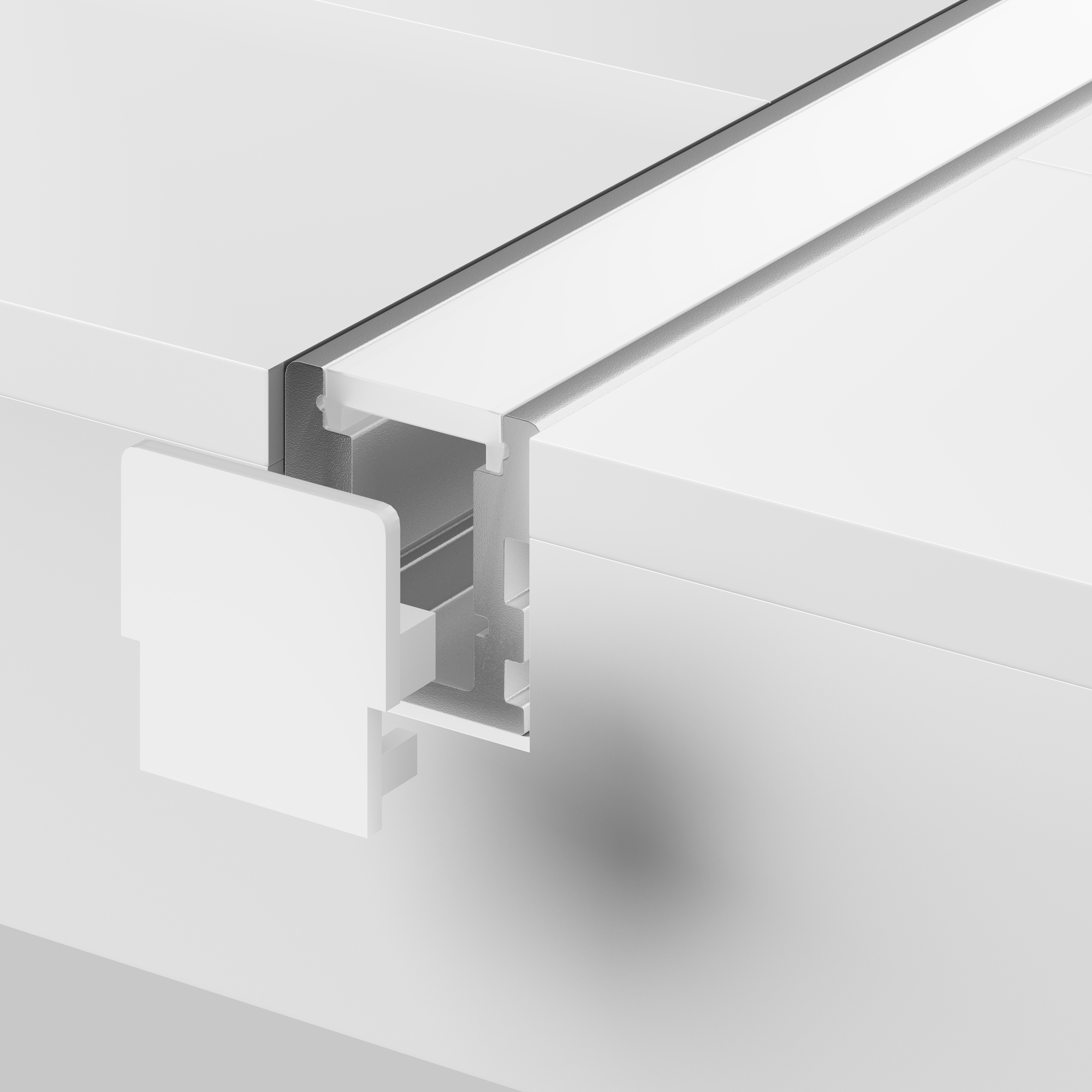 Алюминиевый профиль встраиваемый в пол 26x26 (Серебро, 2 м), ALM-2626-S-2M Maytoni 636016_MY