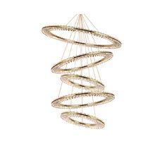 Подвесная люстра Newport Вертикальная композиция 8240 из пяти плоских колец золото №60_NP