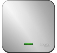 Выключатель накладной одноклавишный с подсветкой (алюминий) Systeme Electric BLNVA106113