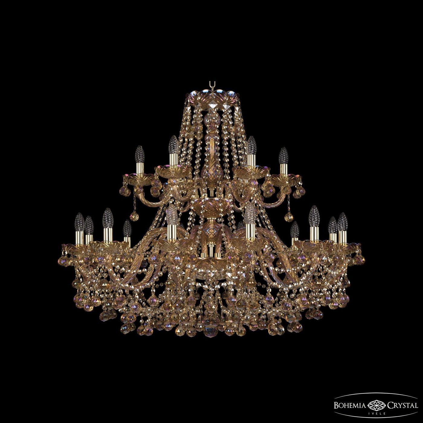 

Хрустальная люстра Bohemia Ivele 1409/12+6/360/2d G M777, 1409/12+6/360/2d G M777