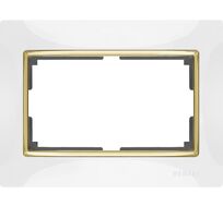 Рамка для двойной розетки Snabb WL03-Frame-01-DBL-white-GD a051653_WR
