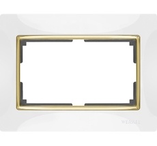 Рамка для двойной розетки Snabb WL03-Frame-01-DBL-white-GD a051653_WR