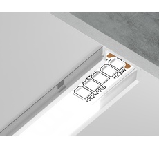 Алюминиевый профиль накладной для ленты до 11мм Ambrella Light ILLUMINATION GP1700WH_AMB
