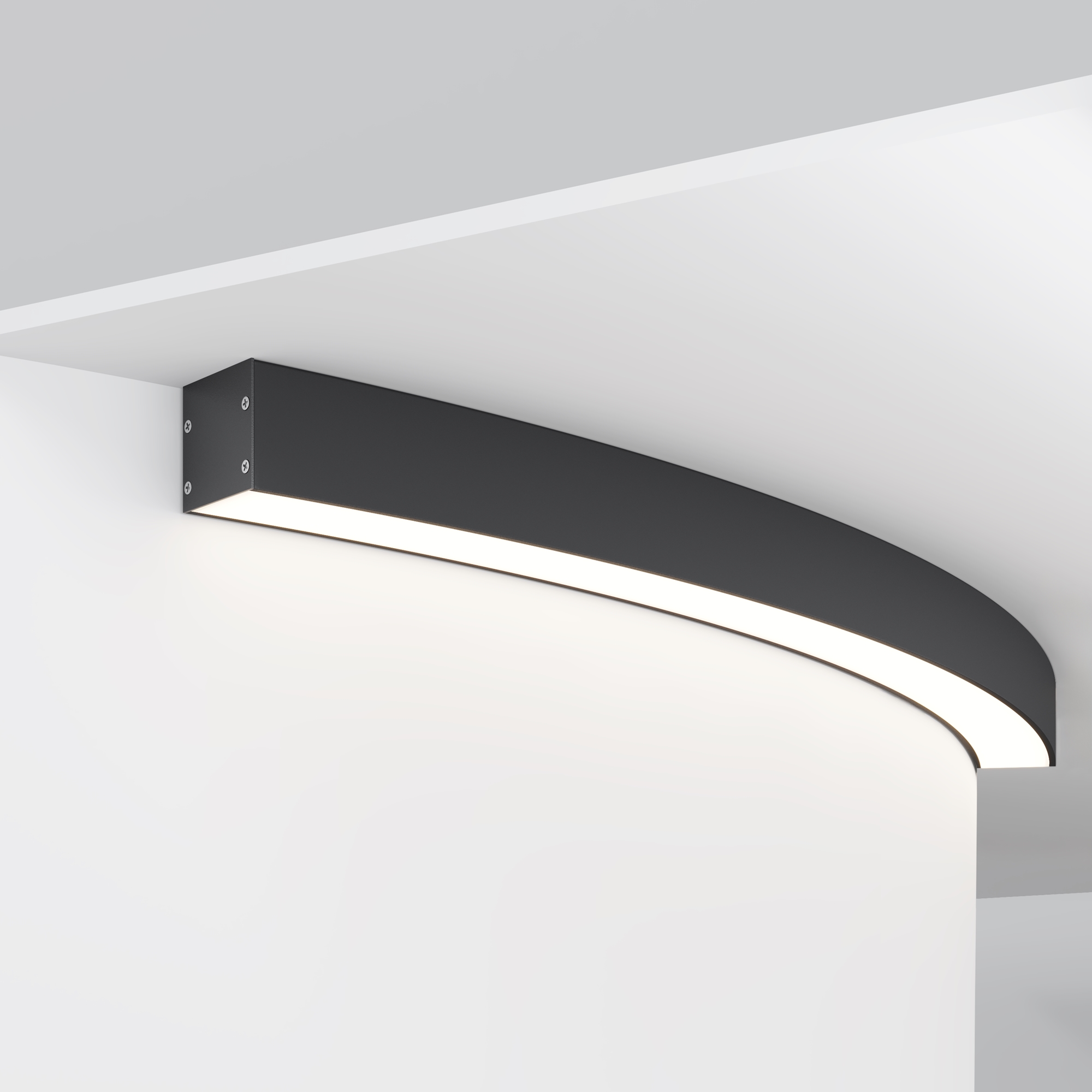 Радиусный профиль 1/8 круга Maytoni ALM-3535R-B-D-45°-1.5M_MY