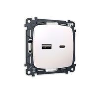 Розетка Ambrella Volt OMEGA 2USB A+C 20W быстрая зарядка QUANT MO211010_AMB