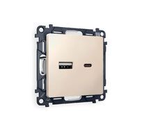 Розетка 2USB A+C 20W быстрая зарядка QUANT MA331010_AMB