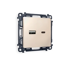 Розетка 2USB A+C 20W быстрая зарядка QUANT MA331010_AMB