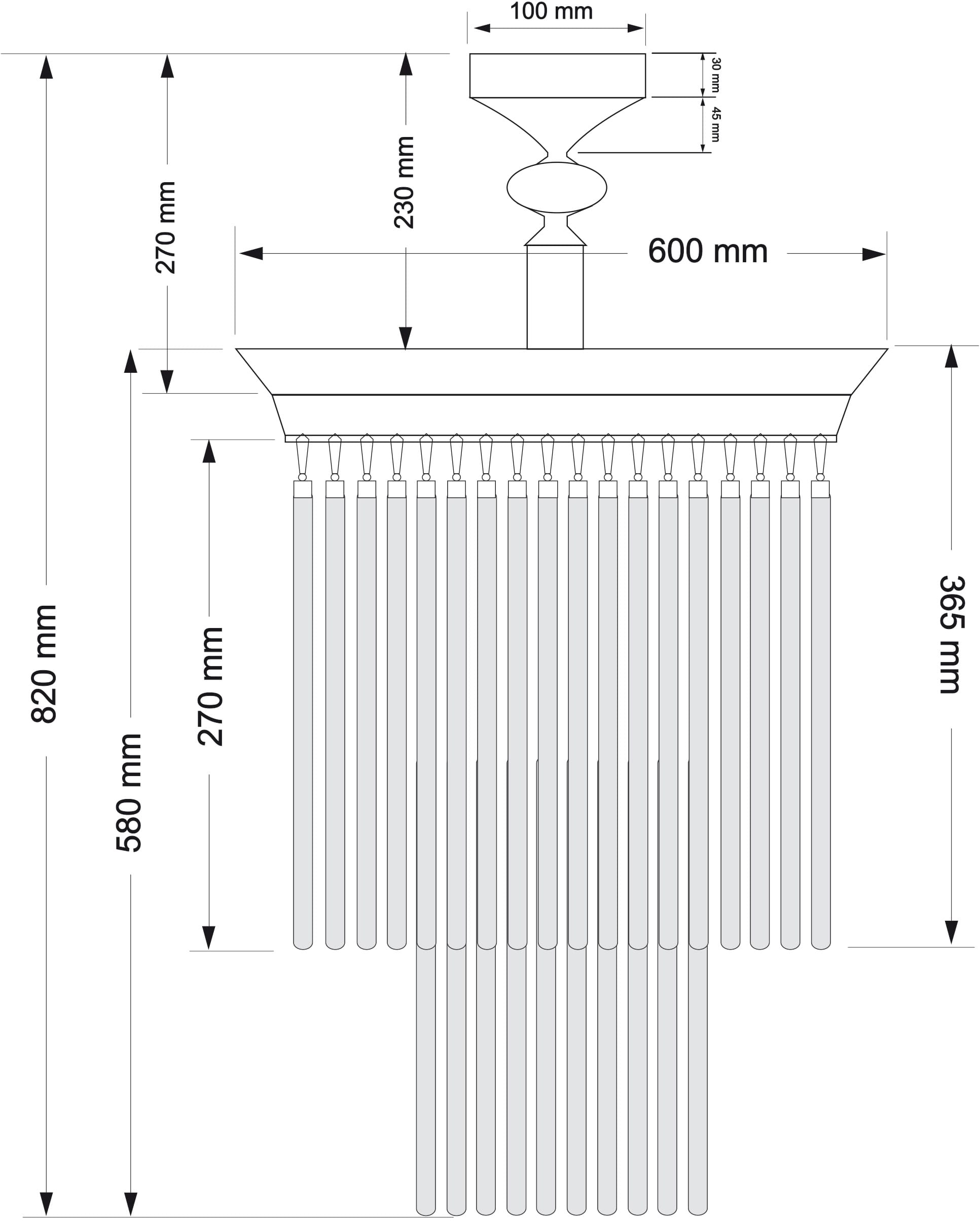 Потолочная люстра Kutek FIORE FIO-PL-9(P)600/270