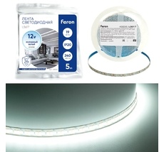 Светодиодная LED лента 240SMD(2835)/м 19Вт/м 12V 6500К Feron 48828_FR