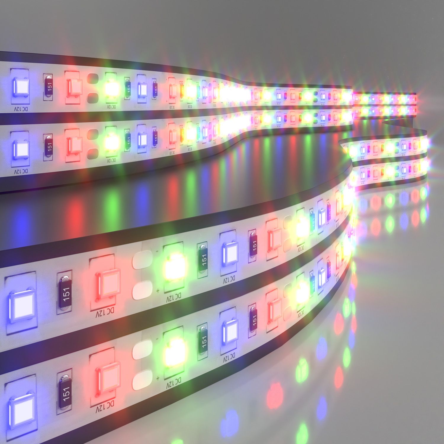 Лента светодиодная 12V 14,4W 60Led 5050 IP20 RGB, 5м a034874_ES