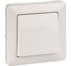 Выключатель встраиваемый одноклавишный (белый) Systeme Electric VS16-133-B
