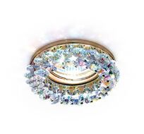 Встраиваемый светильник Ambrella light Crystal K206 MULTI/G_AMB