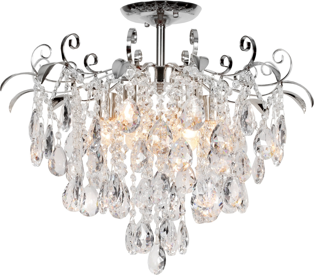 Потолочная люстра хрустальная на штанге E27*60W Escada 1123/6PL Chrome_ESC