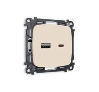 Розетка Ambrella Volt OMEGA 2USB A+C 20W быстрая зарядка QUANT MO331010_AMB