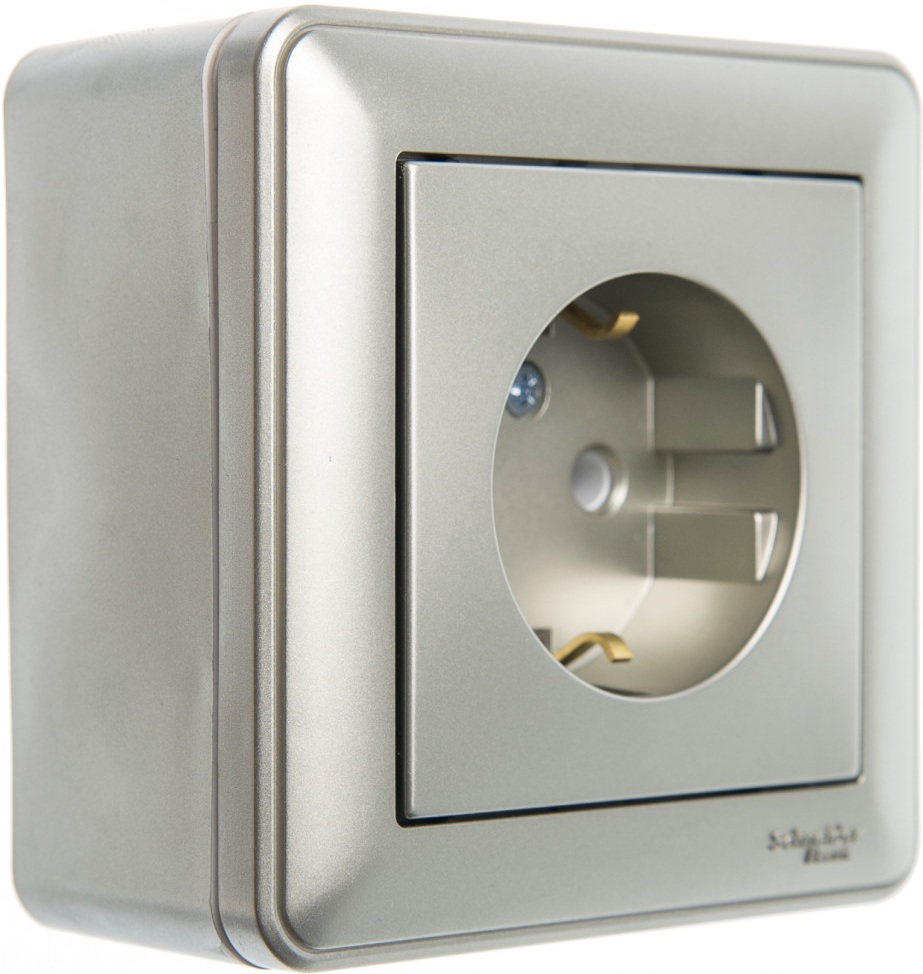 Коробка наружного монтажа подъемная с рамкой на 1 пост (шампань) Systeme Electric KP-152-48