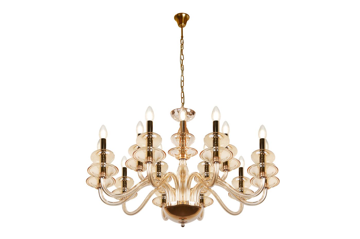 Подвесная люстра ILamp Mercury P9448-10+5 Gold_IP