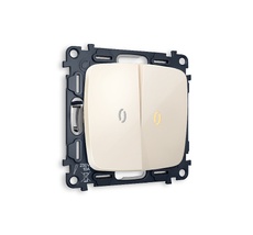 Выключатель двухклавишный проходной с подсветкой Ambrella Volt OMEGA QUANT MO304030_AMB