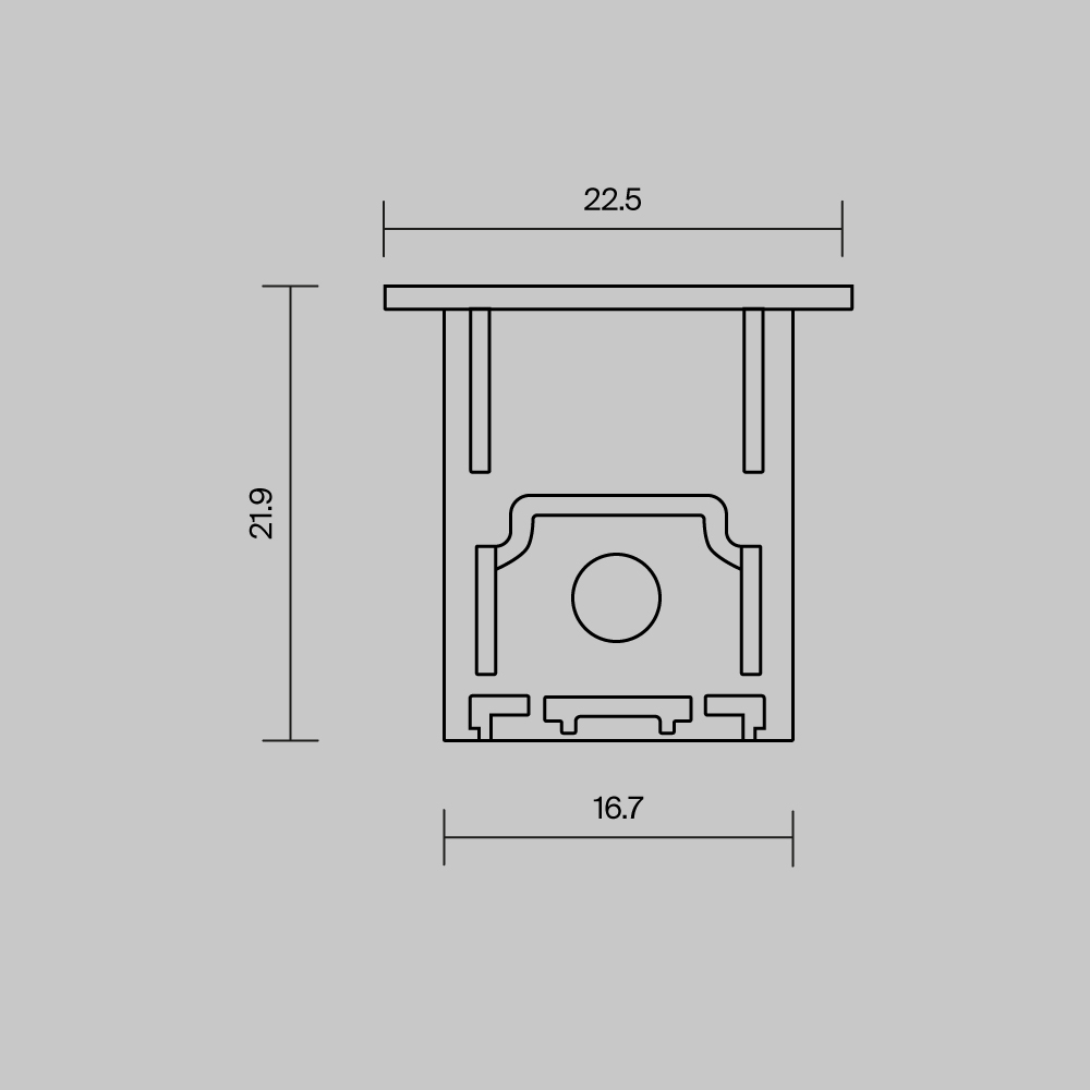 Комплект заглушек (для профиля 22?22) 2 шт Mayton 642051_MY