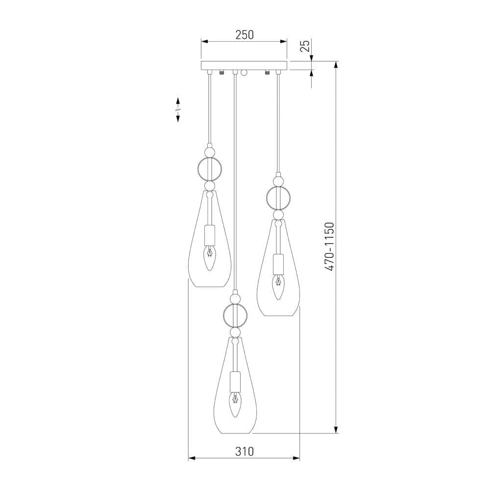 Подвесной светильник Eurosvet со стеклянными плафонами Ilario a056847_EU