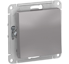 Выключатель встраиваемый с самовозвратом одноклавишный (алюминий) Systeme Electric ATN000315