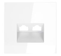 Накладка для розетки Voltum компьютерной двойной RJ45+RJ45 кат.6 S70 VLS001401