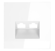 Накладка для розетки Voltum компьютерной двойной RJ45+RJ45 кат.6 S70 VLS001401